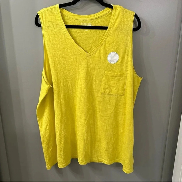 NWT Time and Tru Tank Top Neon Yellow Size 3x - Picture 1 of 4